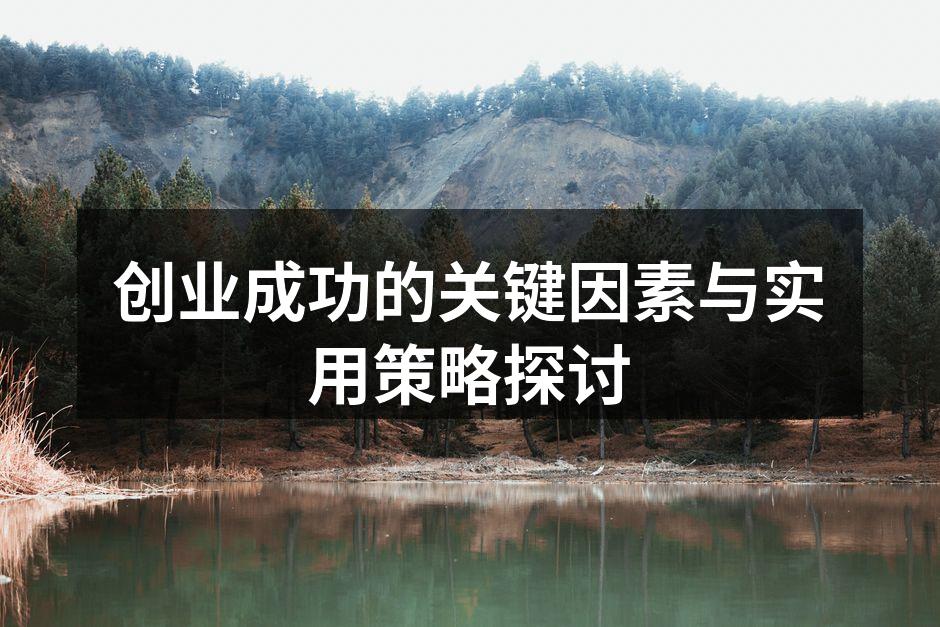 创业成功的关键因素与实用策略探讨